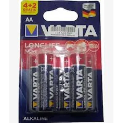 Varta LongLife Max Power Alkaline 6 Pack AA Battery