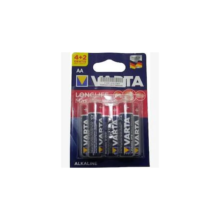 Varta LongLife Max Power Alkaline 6 Pack AA Battery