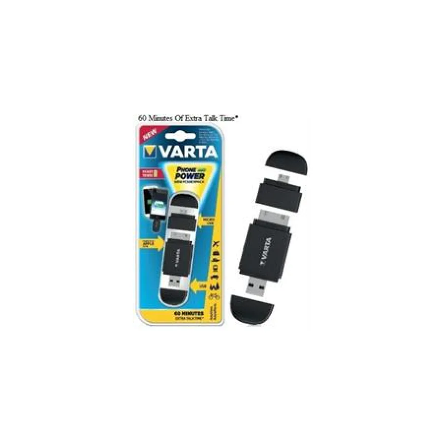 Varta Black Mini Powerpack Charger Smart 2 In 1 Solution