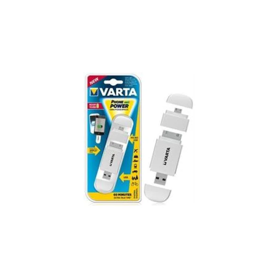 Varta White Mini Powerpack Charger Smart 2 In 1 Solution