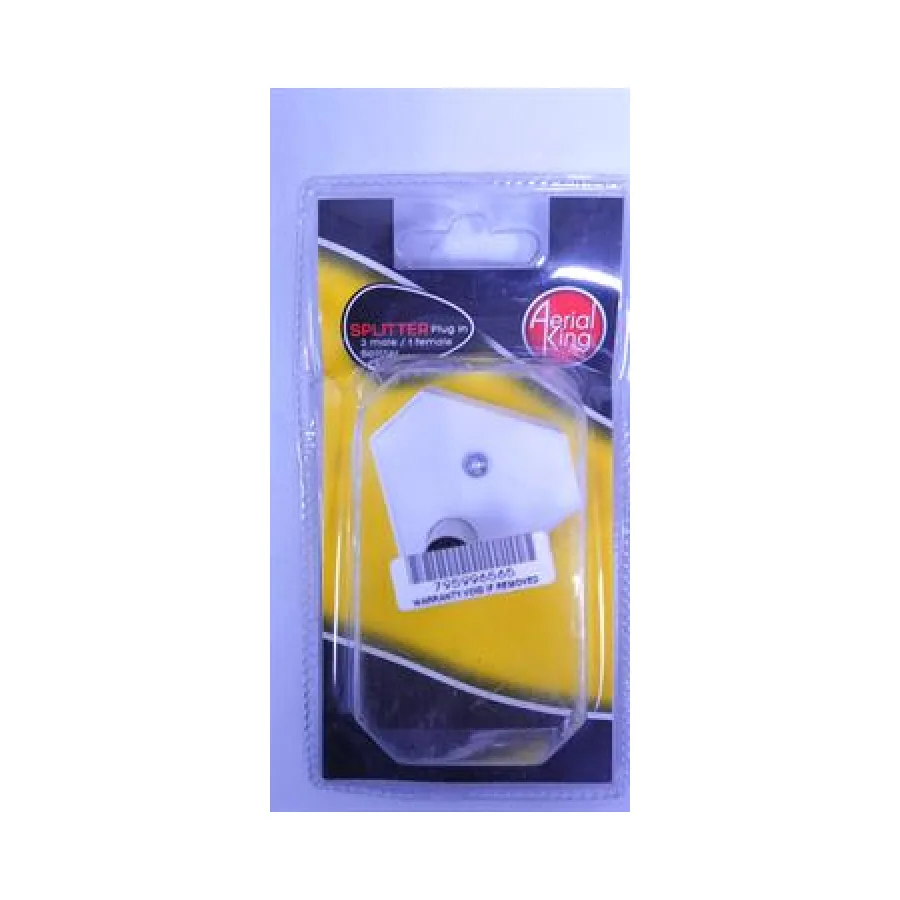 Aerial King Splitter Plug In 2Way FMM Blister