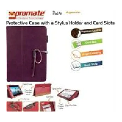 Promate Agenda Premium Protective Leather Case with Stylus