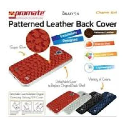 Promate Maroon  Charm.S4 Premium Leather Back Cover