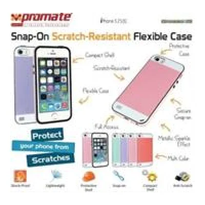 Promate Green Grosso i5 Striped FlexiGrip Snap Case