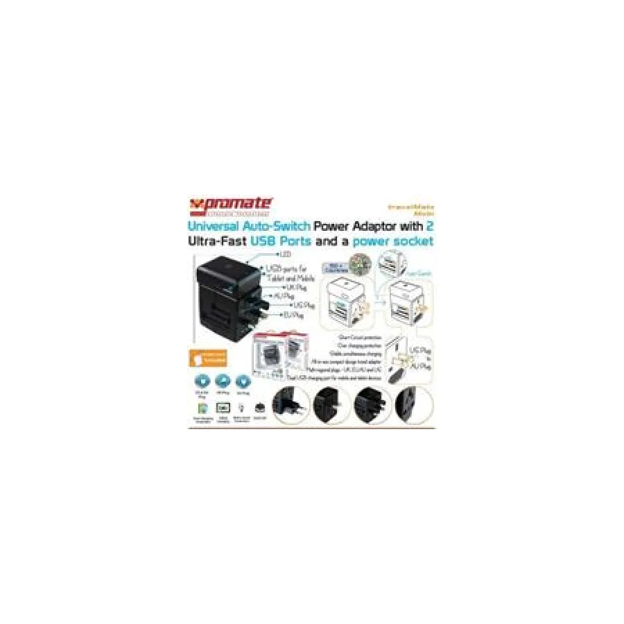 Promate Travelmate.Mobi ,Universal Auto-Switch Power