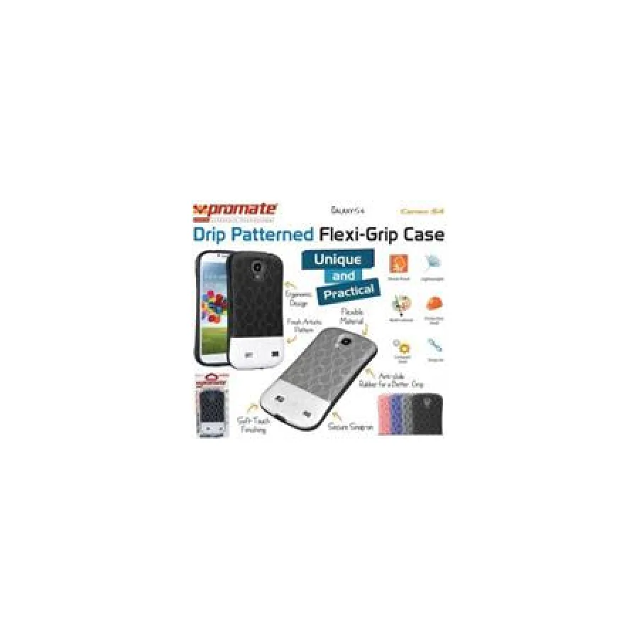 Promate Grey Cameo Drip Patterned Flexi-Grip Snap Case