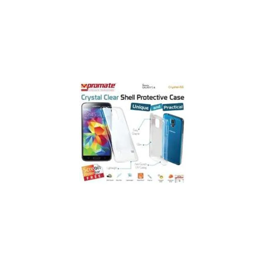 Promate Crystal-S5 ,Crystal Clear Shell