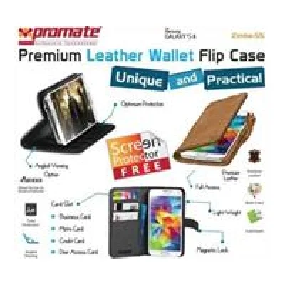 Promate Zimba S5 Bookcover case Colour : Brown