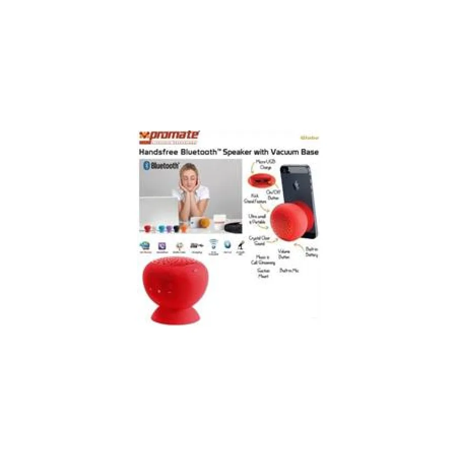 Promate Red Globo 2 Portable Bluetooth Speaker