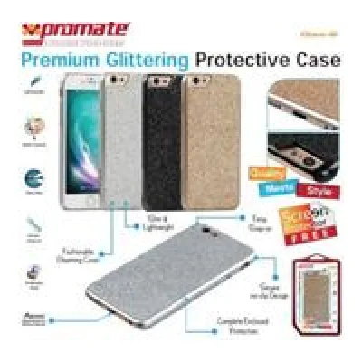 Promate Black Glare i6 Premium Glittering Protective Case