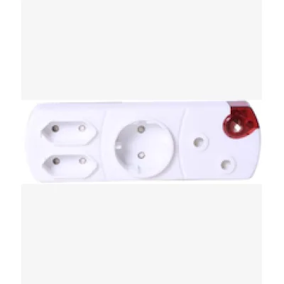 Noble 4 Way Multiplug with Schuko Adaptor LED Power Indicator