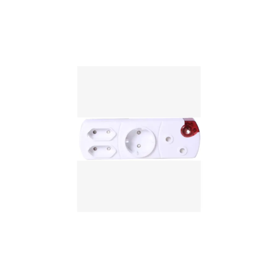 Noble 4 Way Multiplug with Schuko Adaptor LED Power Indicator