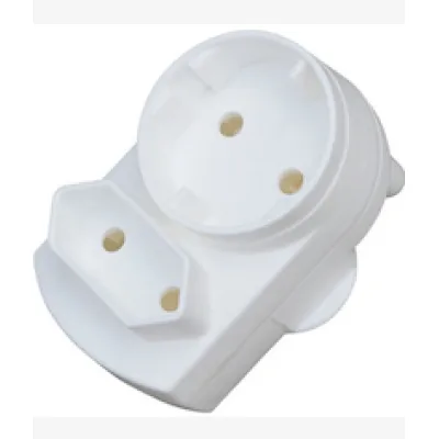 Noble 2 Pin Single European And Round Schuko Adaptor