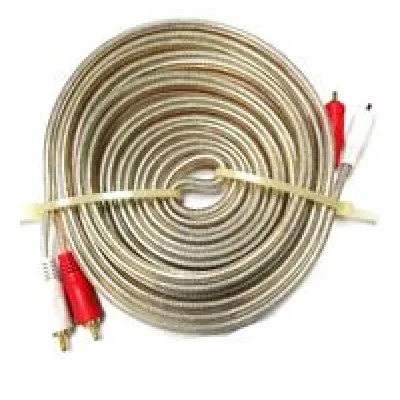 Geeko 5m Braided Dual Cinch RCA Audio Cable