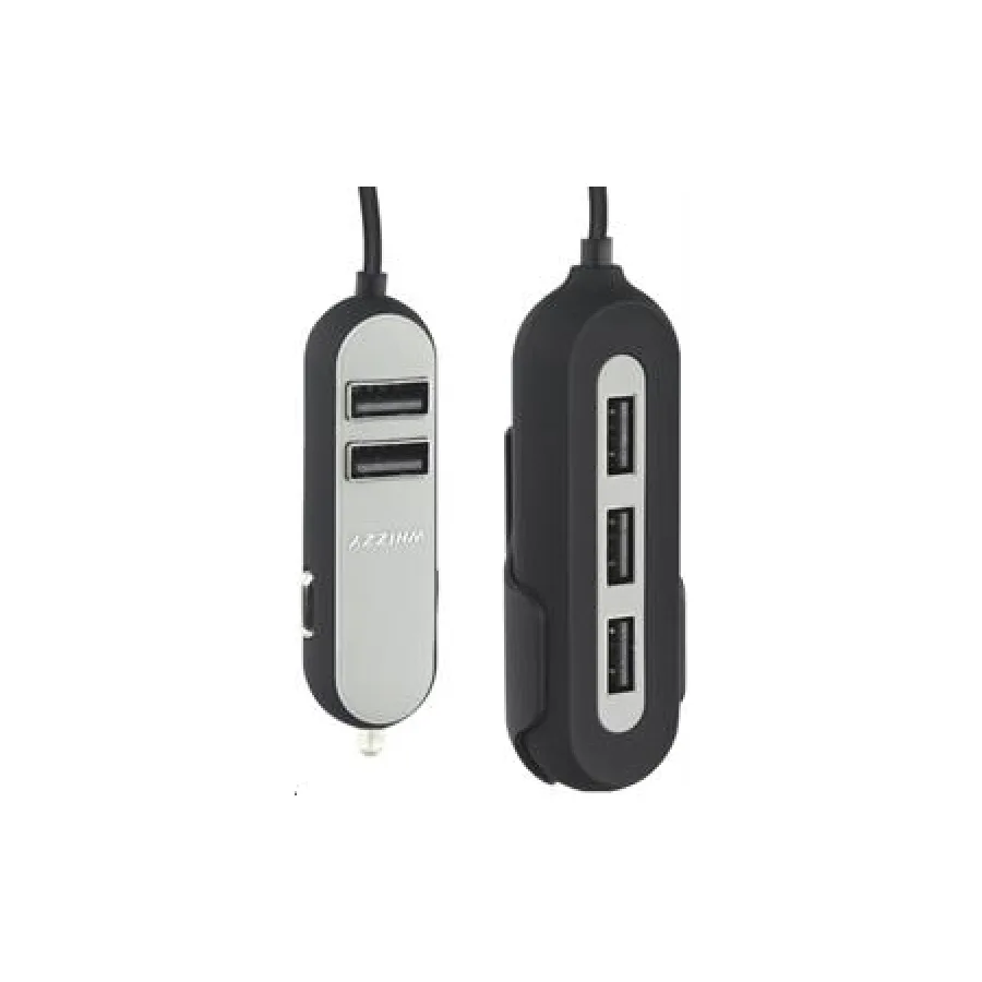 Whizzy Black 5 Port USB Family Car Charger
