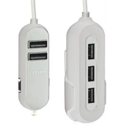 Whizzy White 5 Port USB Family Car Charger