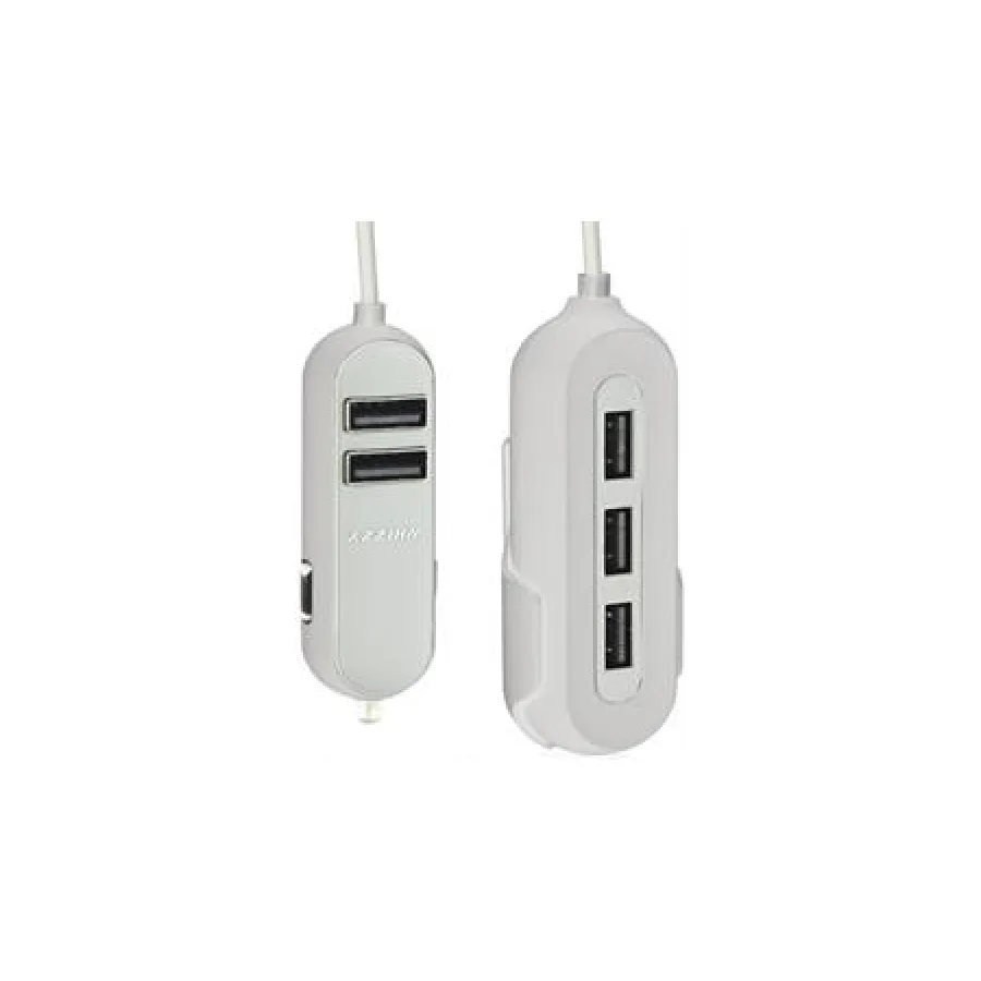 Whizzy White 5 Port USB Family Car Charger