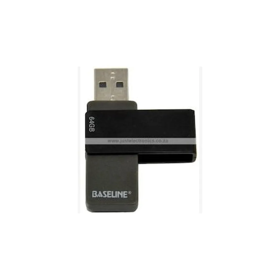 Baseline 64GB USB 2.0 Swivel Memory Stick