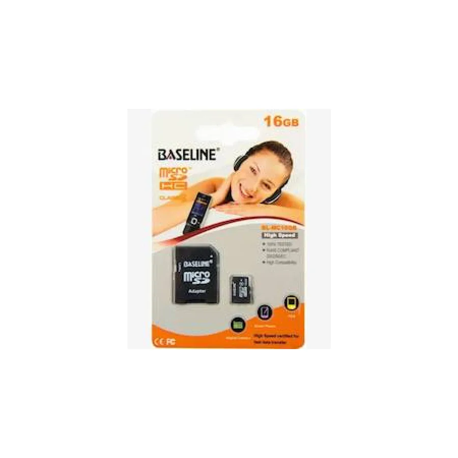 Baseline 16GB MicroSDHC CL10 Memory Card