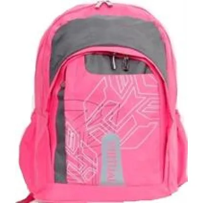 Macaroni Pink and Grey Scolaro Student Backpack