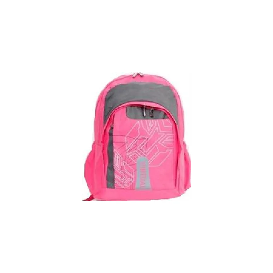 Macaroni Pink and Grey Scolaro Student Backpack