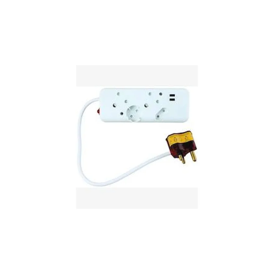 Ellies 4 Way Surge Multiplug Adaptor With USB Ports