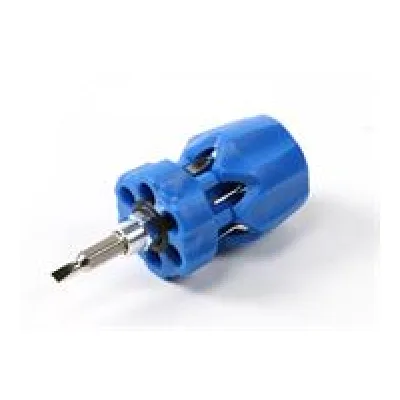 Goldtool Blue 7 in 1 Stubby Flat Head Driver Set