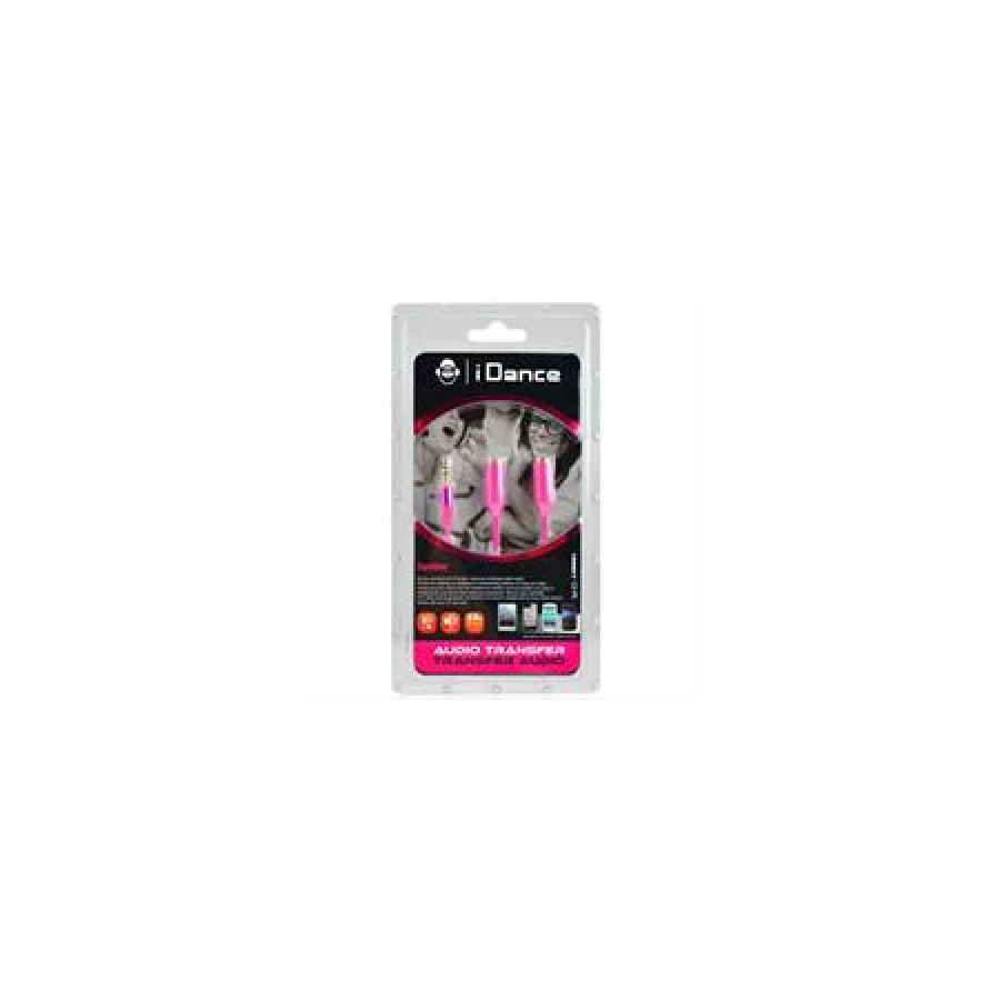 iDance Pink Connect C2 3.5mm 1 to 2 Splitter
