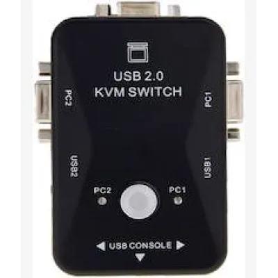 UniQue KVM 2 Port VGA USB 2.0 Manual Switch