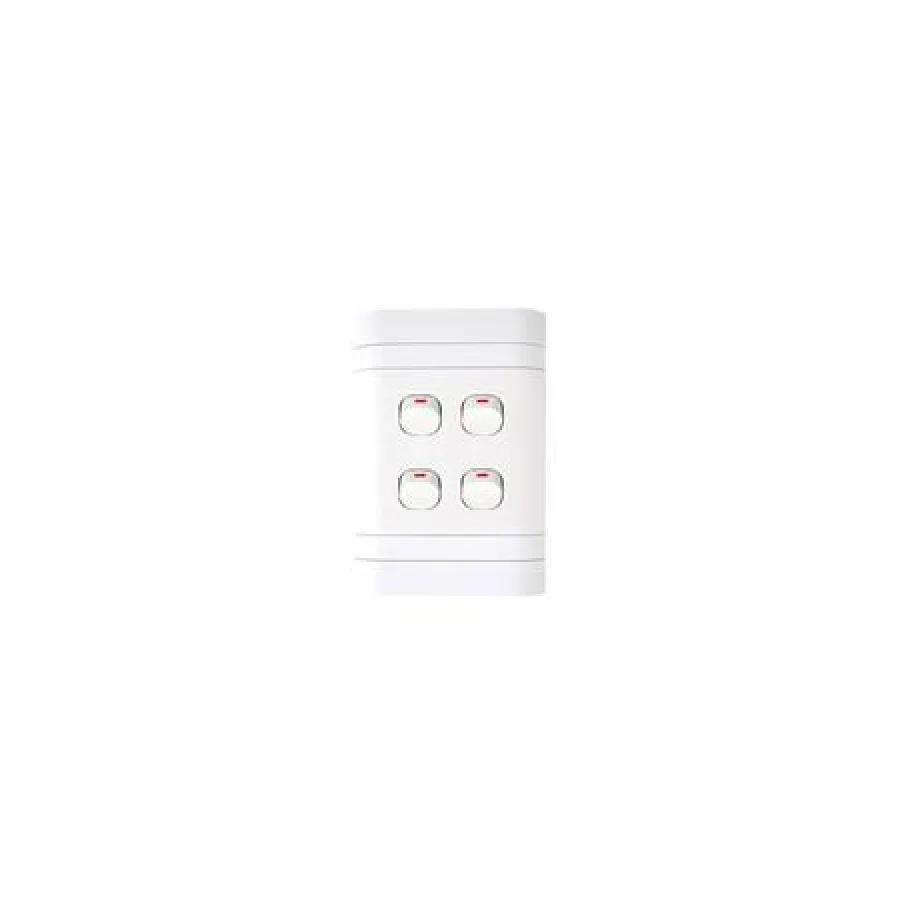 Lesco Flush Cover with 4 Lever 1 Way Switch