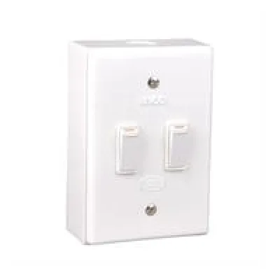 Lesco LSS Range 2 Lever 2x1 Way Switch Shrink Wrapped