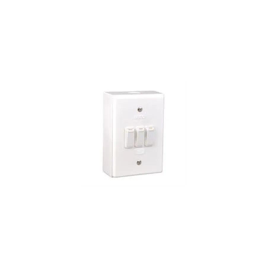 Lesco LSS Range 3 Lever 3x1 Way Switch Shrink Wrapped