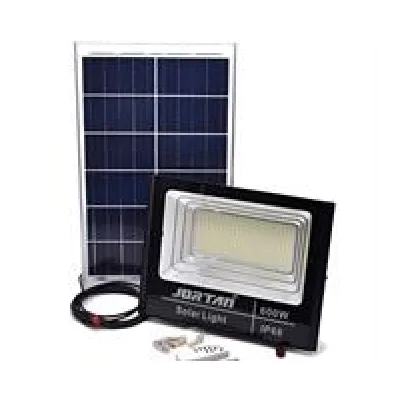 Solarix Jortam 600W Glass Solar Flood Lamp With Solar Panel