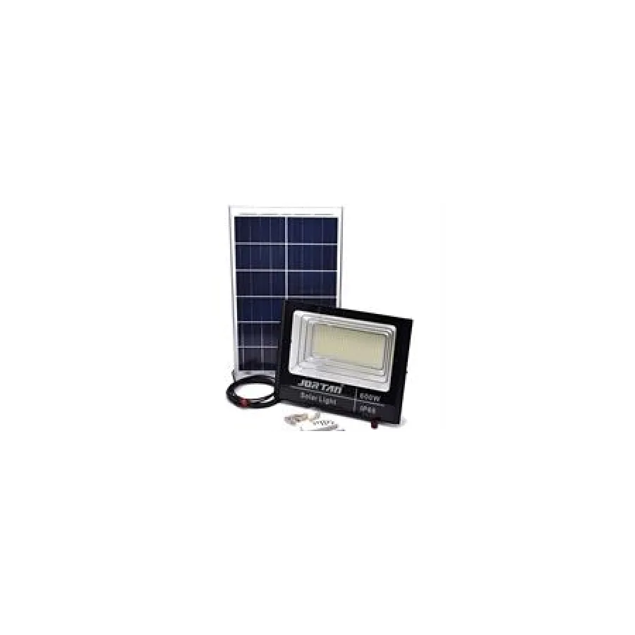 Solarix Jortam 600W Glass Solar Flood Lamp With Solar Panel