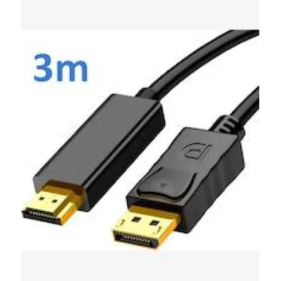 UniQue 3 Meters 4K UHD DisplayPort To HDMI Cable